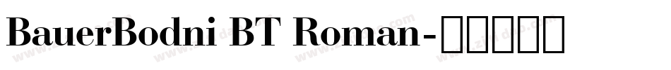 BauerBodni BT Roman字体转换